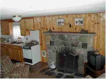 The cabin make bad weather seem like a plus!  Sit in front of the fire and enjoy some quality time with the family.  
