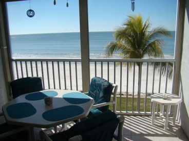 View from our lanai overlooking the Gulf of Mexico