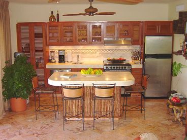 Kitchen and Island (4 of 6 Stools Shown)