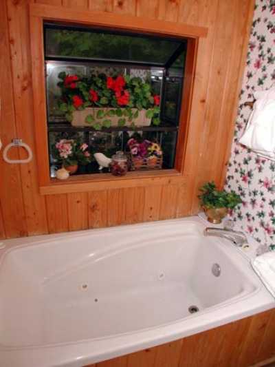 Inside jetted tub