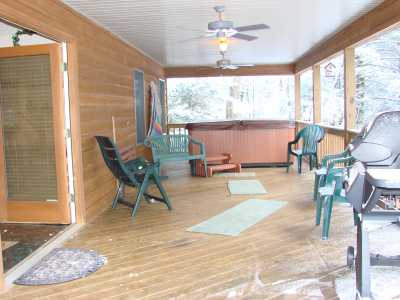 Deck/ Hot Tub/  2 Fans
