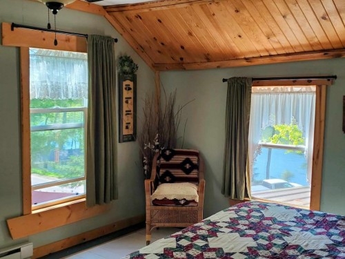 Bedroom at the top of stairs