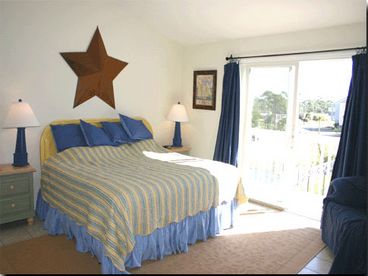 Overlooking the tennis courts and one of the pools, almost the entire top floor of Beachy Keen is dedicated to the master suite.  His and Hers vanities, garden tub and separate shower, desk, tv, DVD player and more are available for you.