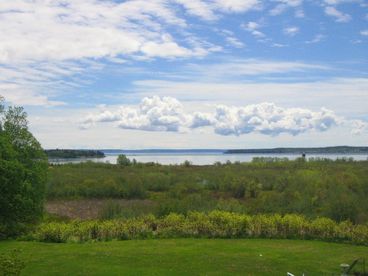 Behind the Shore View is a stunning panoramic view of Canada's Campobello Island and Quoddy Head State Park, the easternmost point of the U.S. The broad Lubec Channel hosts thousands of shorebirds on their migratory route each spring and fall..