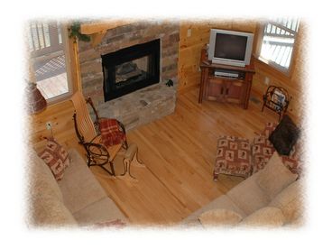 Great Room with Gas Log Firepace!