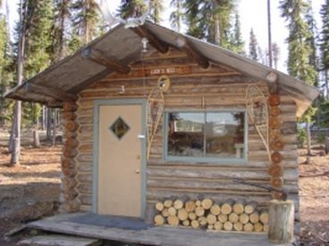 Loons Nest Cabin, sleeps 3, double bed with split bunks above.   See web site to view interior.