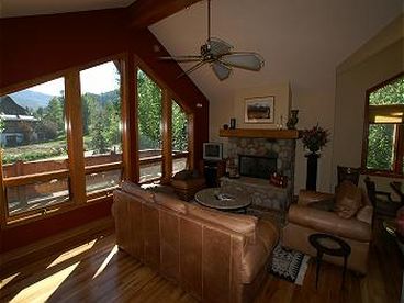 Living Room with fireplace. 