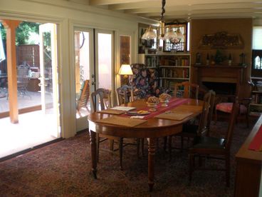 Dining Area, French Doors Open to Private patio