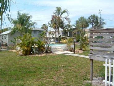 pool veiw from side yard