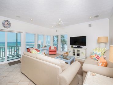 Living room looking out to the beach