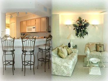 Bar area and Living Room