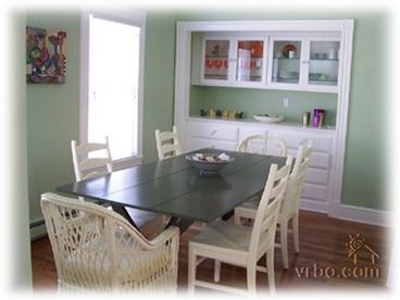 Enjoy meals in the spacious dining room with seating for 6 and room for more