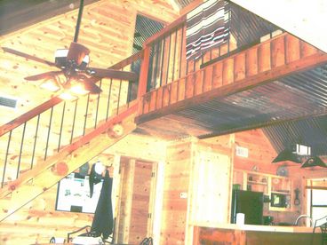 Kitchen, Dining, Upstairs to 2 bedrooms with catwalk in between