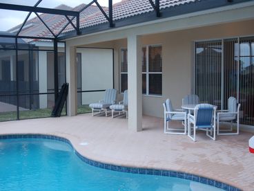 photo is taken from the side of the spa