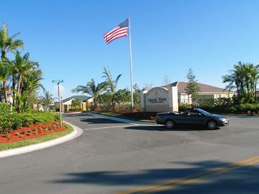 Entrance to Colonial Pointe, an exclusive gated community