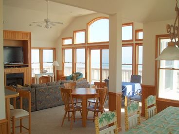 Great Room with Panoramic Ocean Views w/Wild Horses