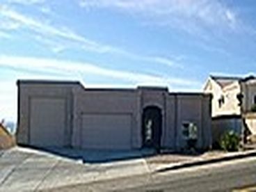 Front view with 65\' RV Bay and 2 car oversized garage