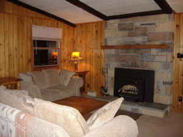 Living Room with wood fireplace