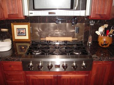 6 burner professional cooktop