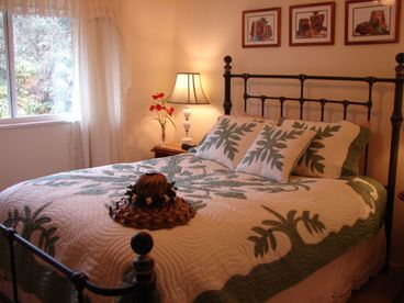 Keep warm and snuggle under hypo-allergenic down comforters and feather beds.Both Guest Bedrooms have Alarm Clocks, Bedside Lamps and Portable Heaters.