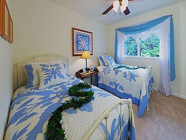 Vintage Style Twin Beds with Down Comforters