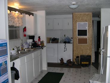 A view of the kitchen