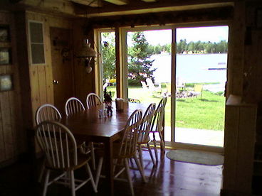 Dining room with lake view - just 50 feet away from the lakeshore