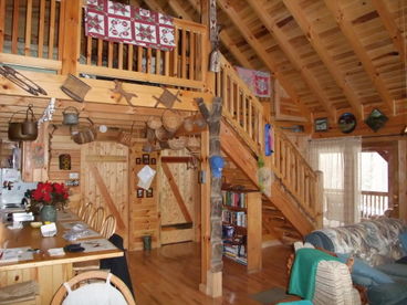 Inside Big Rock Log Cabin