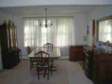 Dining room is open to the living room so a great view of the ocean is available from the dining room table.