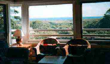 Livingroom looking out toward ocean.