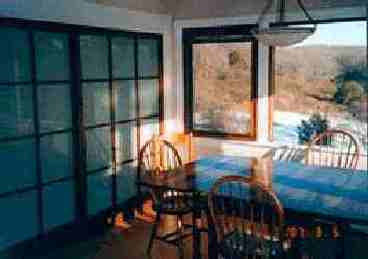 Dining room in the winter. 