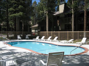 The pool was refurbished in 2007 and is welcoming to all ages.  The hot tub fits 12 generously, with a dry sauna close at hand.  For your convenience, there are showers/dressing rooms available. 