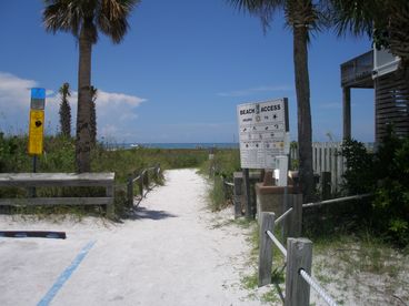 We are located just steps from the wonderful and wide beach