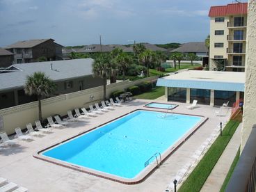 View of Pool from our Balcony.