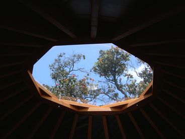 Enjoy day views & night stars with the skylight above the bed!