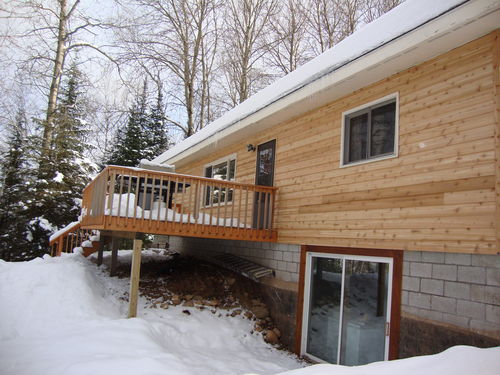Spacious Deck and walkout from basement to the lake