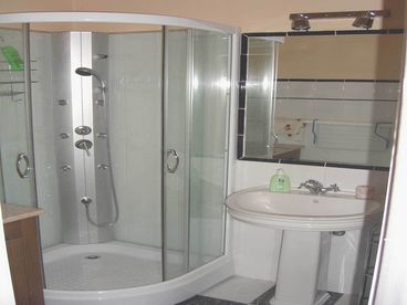 Bathroom with massage shower