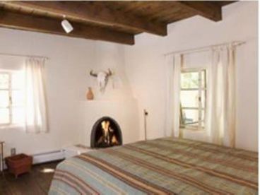 Queen Master Bedroom with Kiva Fireplace