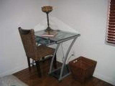 Guest bedroom with desk