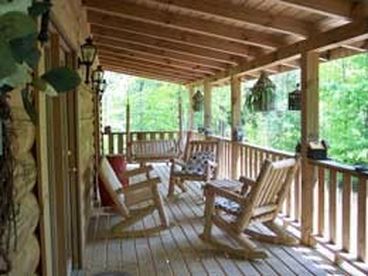Relax on the front porch of your Pigeon Forge Cabin Rental