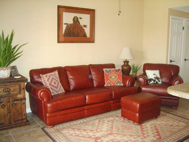 Living room, this couch is also a sofa bed.