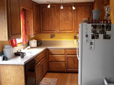 Fully stocked kitchen with antique stove