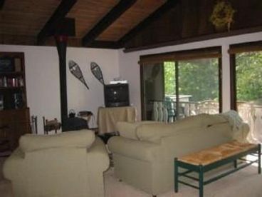 Living Room with Wood Stove
