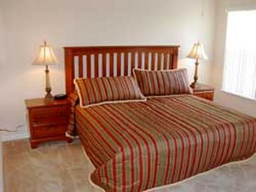 Bedroom 1:  Master bedroom with King bed, large walk-in closet, private bath.  TV with digital satellite 
