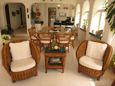 Living room toward kitchen