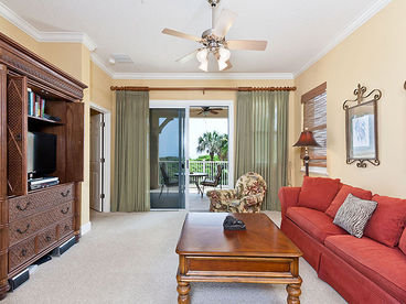 Our spacious living room has great ocean views!
