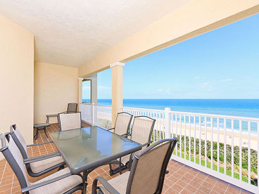 Our large balcony over looks the ocean