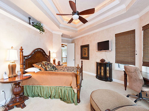 Surround yourself in luxury in the upstairs master bedroom
