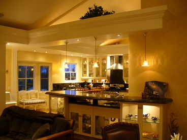 View into kitchen