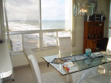 Listen to the ocean waves as your dinner is served.